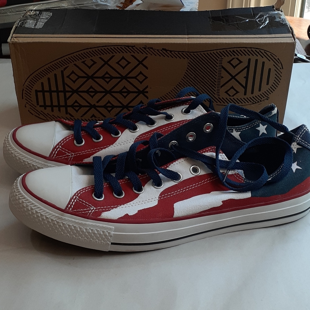 Converse CT Ox USA Flag Patriotic Sneakers Men 11/Women 13 250 Birthday